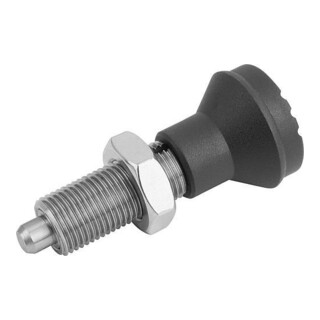KIPP Goupille d'arrêt M10x1 Forme H acier inoxydable non trempé compact