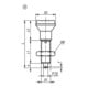 KIPP Goupille d'arrêt M12x1,5 acier inoxydable trempé forme H compacte