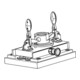 KIPP Goupille d'arrêt M12x1,5 Forme G acier trempé poignée thermoplastique