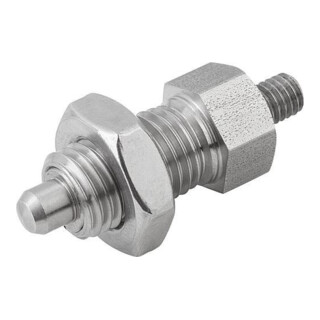 KIPP Goupille d'arrêt sans rainure de verrouillage Gr.0 D1=M08x1 Forme F inox non trempé