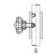 KIPP Goupille de blocage avec poignée étoile M20x1,5 78 mm de longueur