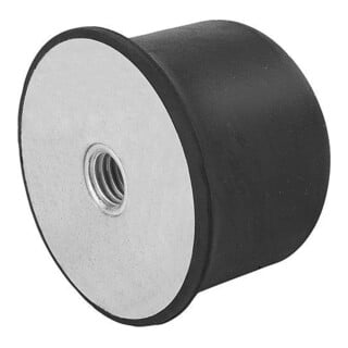 KIPP Gummipuffer Ballig M16 Ø125 H93 staal elastisch natuurlijk rubber