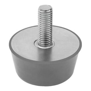 KIPP Gummipuffer konisch Außengewinde M08x23 Edelstahl A4 1.4401