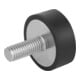 KIPP Gummipuffer Typ D Außengewinde M10 x 28 Stahl Elastomer Naturkautschuk