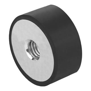 KIPP Gummipuffer Typ E M08 Ø30 x 30mm Stahl Elast. Naturkautschuk