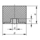KIPP Gummipuffer Typ E M12 Ø75 H30 Stahl Elast. Naturkauts.