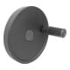 KIPP Handrad D1=100 Form A Passbohrung Querbohrung Aluminium schwarz