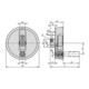 KIPP Handrad D1=100 Form B mit Querbohrung D2=10 Aluminium schwarz