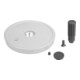 KIPP Handrad D1=100 Form B mit Querbohrung D2=12 Aluminium Silber