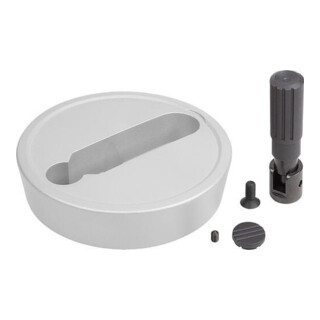 KIPP Handrad D1=100 Form C Passbohrung mit Nut D2=10 Aluminium silber Komp:THE