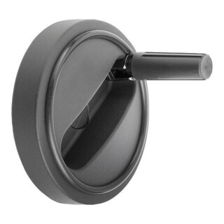 KIPP Handrad D1=100 Passbohrung 12H7 ohne Querbohrung Form E Thermopl.