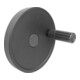 KIPP Handrad D1=125 Form B mit Querbohrung D2=12 Aluminium schwarz