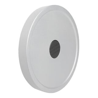 KIPP Handrad D1=125 Form C Passbohrung mit Nut D2=14 Aluminium Silber pulverbeschichtet