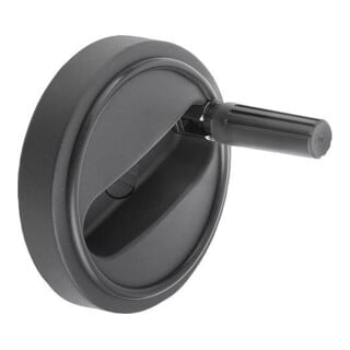 KIPP Handrad D1=160 Passbohrung 16H7 Gr.4 Thermoplast