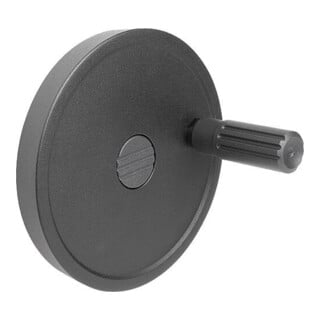 KIPP Handrad D1=80 Form A Passbohrung Querbohrung Aluminium schwarz
