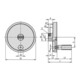KIPP Handrad D1=80 Form B mit Querbohrung D2=12 Aluminium Silber komplett