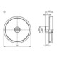 KIPP Handrad D1=80 Form E mit Passbohrung D2=10 Aluminium schwarz pulverbeschichtet