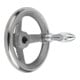 KIPP Handrad DIN 950 140mm Grauguss Passbohrung mit Nut 16H7
