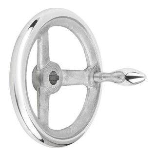 KIPP Handrad DIN 950 Aluminium D1=400 D2=30H7 B3=8 T=33,3