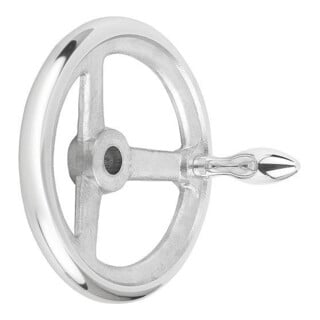 KIPP Handrad DIN 950 D1=500 Aluminium Ballenpassbohrung D2=34H7