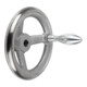KIPP Handrad DIN 950 Ø 100mm Grauguss Passbohrung Nut D2=12H7