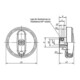 KIPP Handrad Gr. 2 D1=100 Form B mit Querbohrung D2=12H7 T=13,8