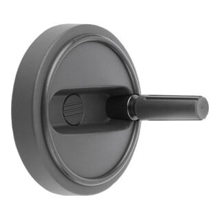 KIPP Handrad Gr. 2 D1=100 Form C Passbohrung mit Nut Thermoplast