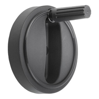 KIPP Handrad Gr.3 D1=125 Form B Passb. mit Nut Querbohrung D2=12H7 B3=4 T=13,8