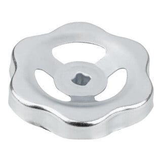 KIPP Handrad Stahlblech Vierkant V=7 D1=50 Stahl verzinkt