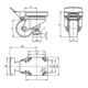KIPP Hefrol met vergrendelingssysteem D=100 B=37 H=142 Polyamide