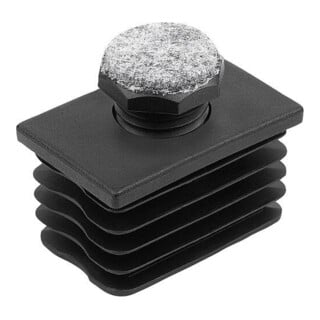 KIPP Justierstopfen mit Filzgleitfläche Form C 60 x 40 mm poliert