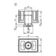 KIPP Justierstopfen mit Gleitschutzeinsatz Form C 60 x 40 mm rechteckig