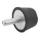 KIPP Kegelvormige rubberen buffer buitendraad M08x20 Ø30 staal elastomeer natuurrubber