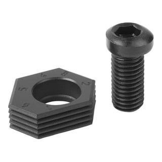 KIPP Klemme Sechskant M12 Einsatzstahl variabel Form B
