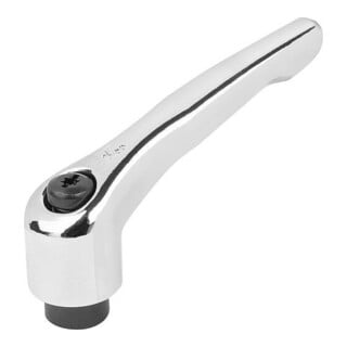 KIPP Klemmhebel GR.0 M05 Zink silber hochglanzverchromt Stahl brüniert