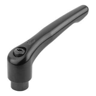 KIPP Klemmhebel GR.1 M04 Zink schwarz RAL9005 seidenmatt Stahl brüniert