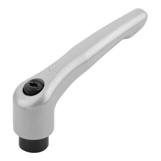 KIPP Klemmhebel Gr.1 M04 Zink silber-metallic seidenmatt Stahl brüniert