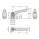 KIPP Klemmhebel Gr.1 M05 Zink silber hochglanzverchromt Stahl brüniert