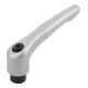 KIPP Klemmhebel Gr. 2 M08 Zink silber-metallic seidenmatt Stahl brüniert