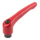 KIPP Klemmhebel GR.3 M10 Zink rot RAL3003 seidenmatt Stahl brüniert