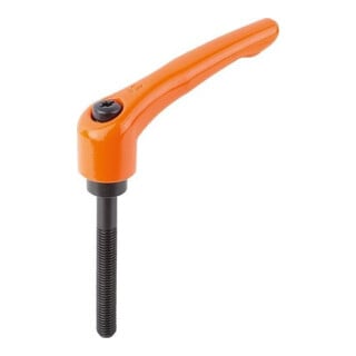 KIPP Klemmhebel Gr.4 M10 x 60 Zink orange RAL2004 seidenmatt Stahl brüniert