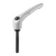 KIPP Klemmhebel Gr.5 M16x60 Zink silber-metallic seidenmatt Stahl brüniert