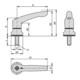 KIPP Klemmhebel mit Spannkraftverstärker Gr.3 M10x15 Zink gelb RAL1021 Strukturma.