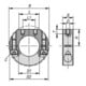 KIPP Klemmring mit Auflagefläche geteilt D1=30 D2=56 B=15 Stahl 1.0503 brüniert