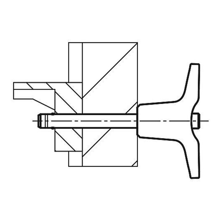 KIPP Kogelborgpen met T-greep Ø 8 mm L 20 mm RVS 1.4542