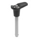 KIPP Kogelsperrpen met L-handgreep 12 mm 25 mm roestvrij staal