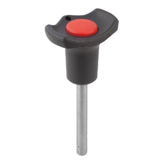 KIPP Kogelsperrpen met paddenstoelgreep Vorm B kunststofflens Ø8 mm L50 mm