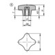 KIPP Kreuzgriff ähnlich DIN6335 D=M05, Form K, Duroplast schwarz hochglanzpoliert, Stahl-3