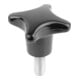 KIPP Kreuzgriff M06x15 D1=32 H=20 Form L Duroplast schwarz hochglanzpoliert