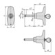 KIPP Kugelborgpen afsluitbaar T-greep 10 mm 25 mm roestvrij staal 1.4305